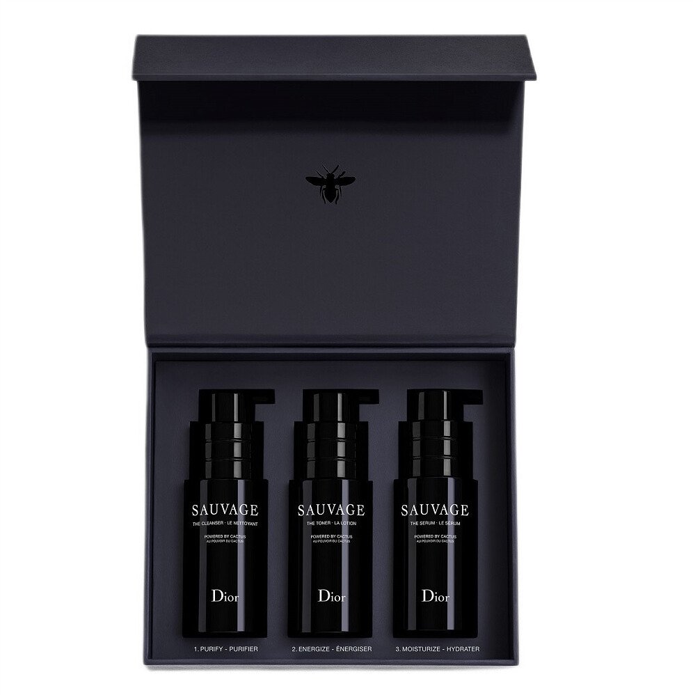 Dior Sauvage Skincare Ritual zestaw żel oczyszczający 30ml + serum 30ml + tonik 30ml