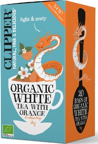 Clipper HERBATA BIAŁA POMARAŃCZOWA BIO (20 x 1,7 g) - CLIPPER