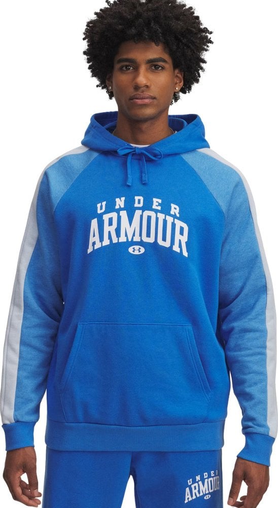 Under Armour Bluza męska Rival Fleece Colorblock Hoodie niebieska 6003958 402 2XL