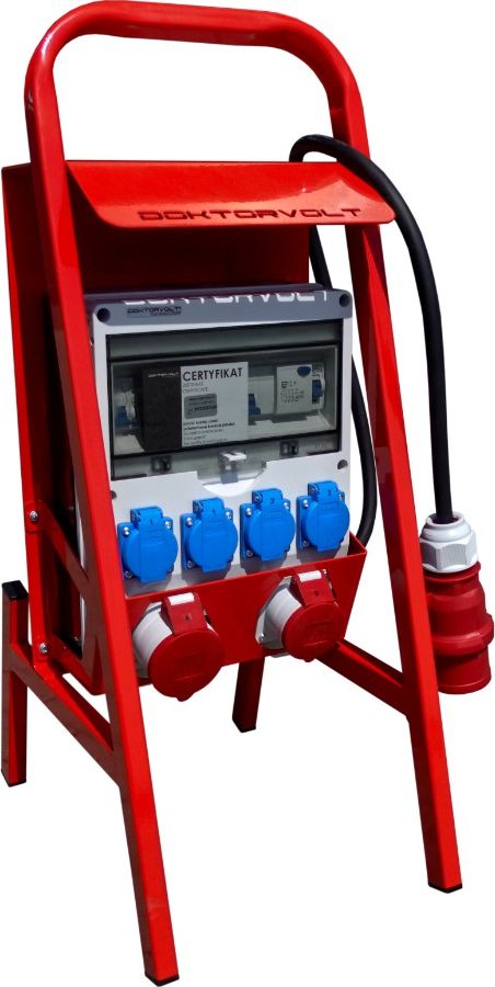 Doktorvolt Rozdzielnica budowlana na stojaku z kablem TD-S/FI 32A 16A 4x230V Doktorvolt 6238