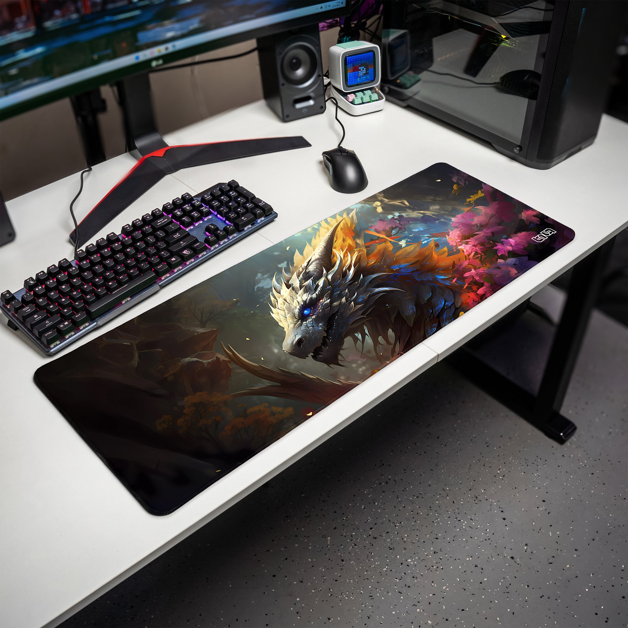 Podkładka Tilt DUŻA PODKŁADKA POD MYSZKĘ Niebieskooka Bestia 80x30 TILT XL Wodoodporna