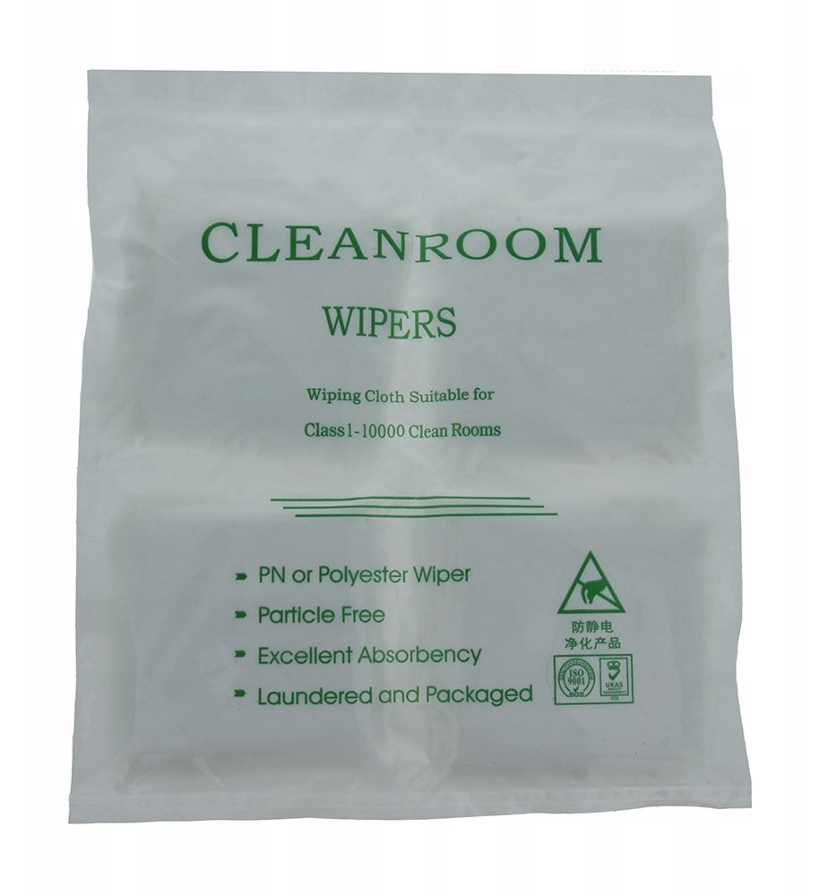 Zestaw 100 ściereczek antystatycznych bezpyłowych 10x10cm