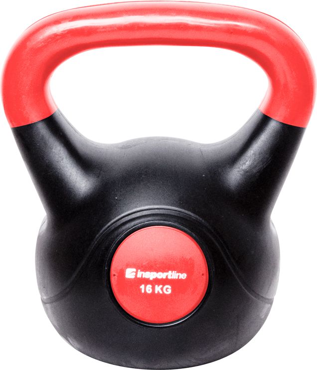 Kettlebell inSPORTline Dark bitumiczny 16 kg