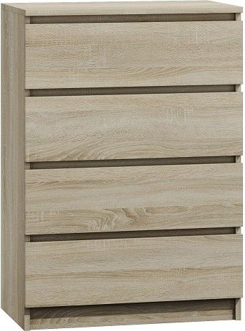 Topeshop Komoda szafka 4 szuflady dąb sonoma