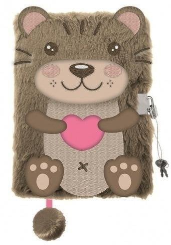 Pamiętnik z kłódką 3D włochacz A5 96k linia OTTER Wydra