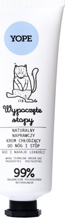 Yope Yope, Naturalny naprawczy krem chłodzący do nóg i stóp, 75 ml