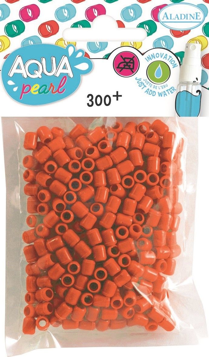 Aladine Koraliki Aqua pearl 300szt. Pomarańczowe