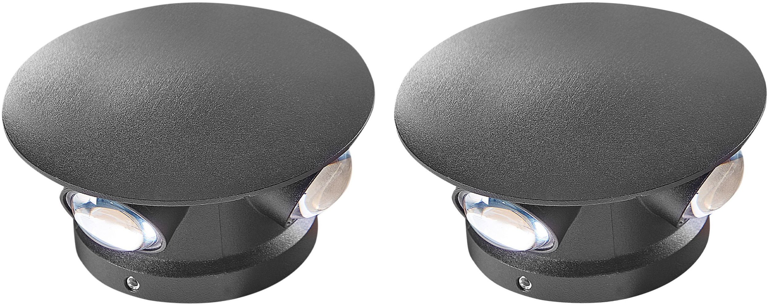 Kinkiet Beliani Zestaw 2 lamp ściennych zewnętrznych LED MAURICE Czarny