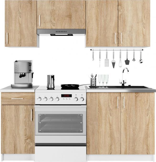 Fabryka Mebli Akord ZESTAW KUCHENY LIMA 1.8M BIAŁY/DĄB SONOMA