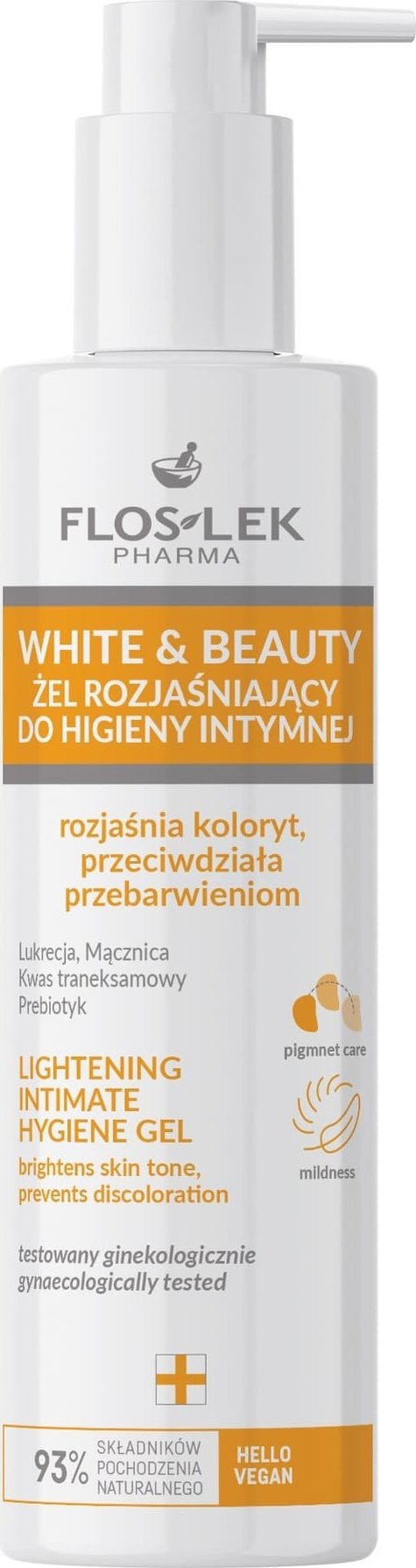 Floslek FLOSLEK PHARMA White & Beauty Żel rozjaśniający do higieny intymnej 225ml