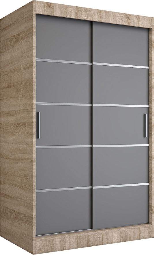 Elior Przesuwna szafa 120 dąb sonoma + antracyt - Livia 3X