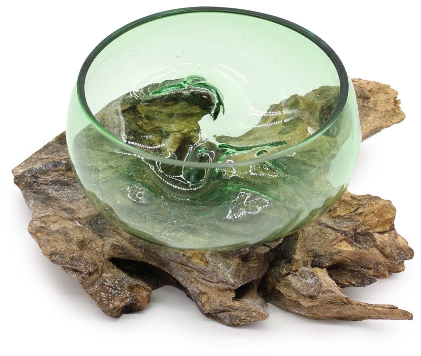 Szkło Wtopione W Drewno - Duża Misa