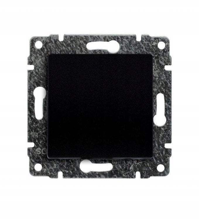 KOS VENA Łącznik jedno z przyciskiem bez ramki 16AX250V matowy czarny 510911