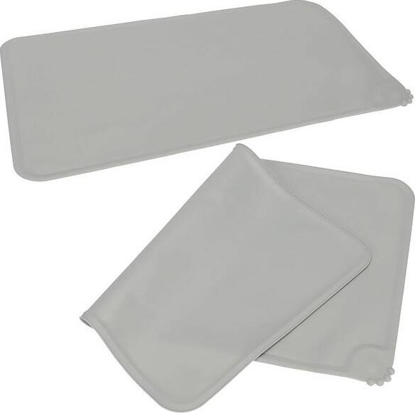 Springos Mata pod miskę dla psa, kota wodoodporna podkładka antypoślizgowa szara UNIWERSALNY