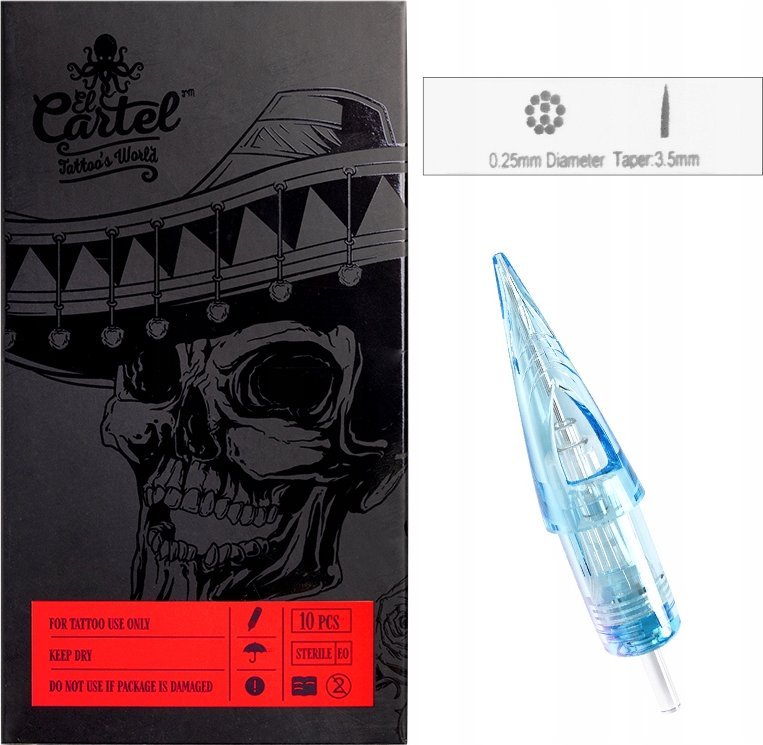 Activeshop Cartridge do tatuażu El Cartel 0.25 11RS Shader 10 szt.