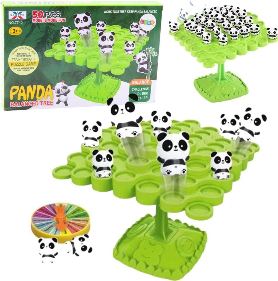 Gra Zręcznościowa Balansujące Skaczące Pandy Drzewo 50el