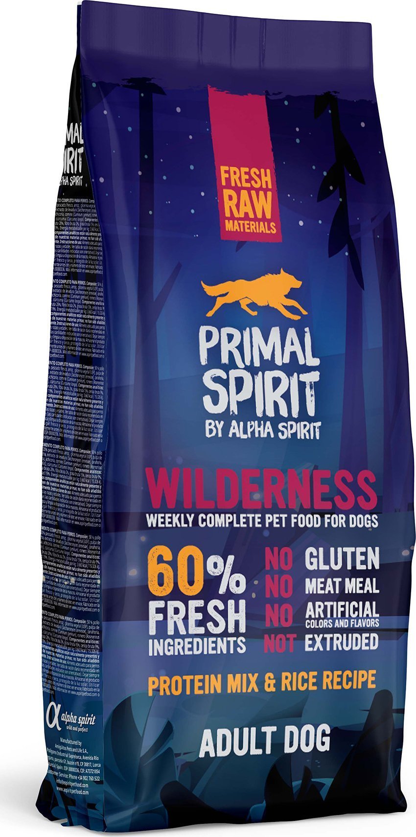 Alpha Spirit Karma sucha dla psa Primal Spirit Wilderness 60% 12 kg