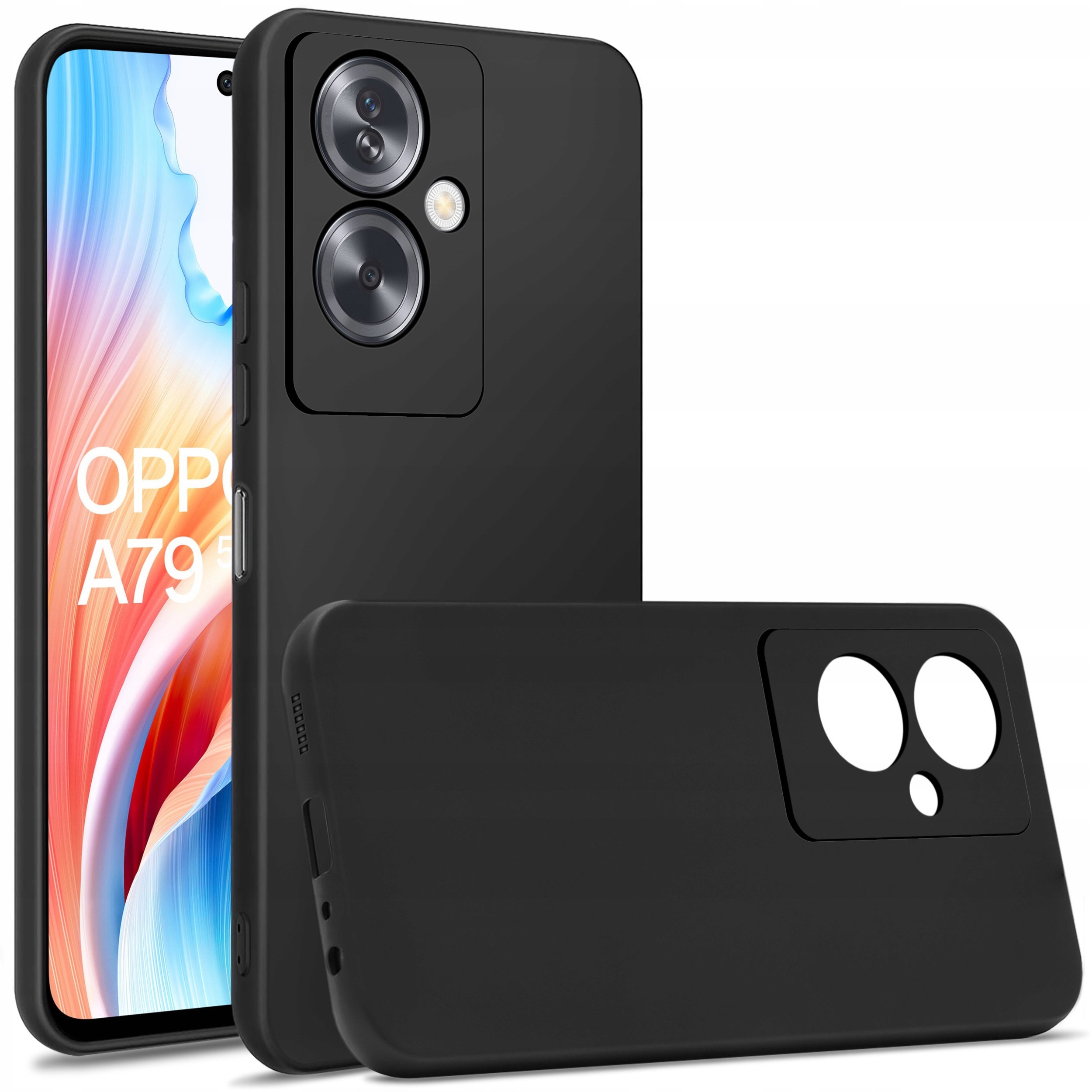 Etui do Oppo A79 5G CASE SOFT MATT PLECKI + SZKŁO OCHRONNE 9H