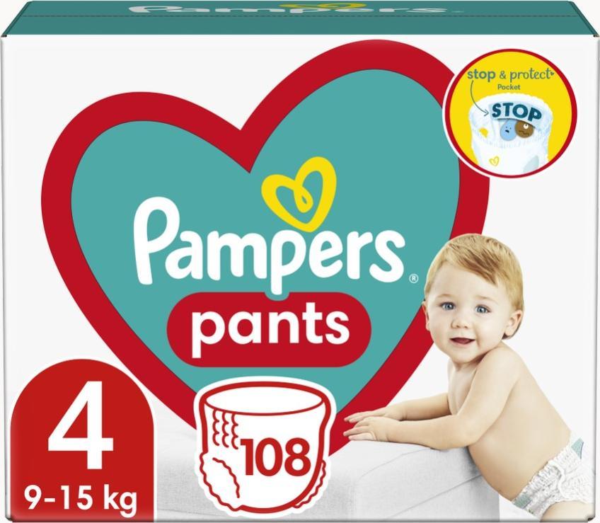 Pampers Pieluchomajtki Pants 4, 9-15 kg, 108 szt.