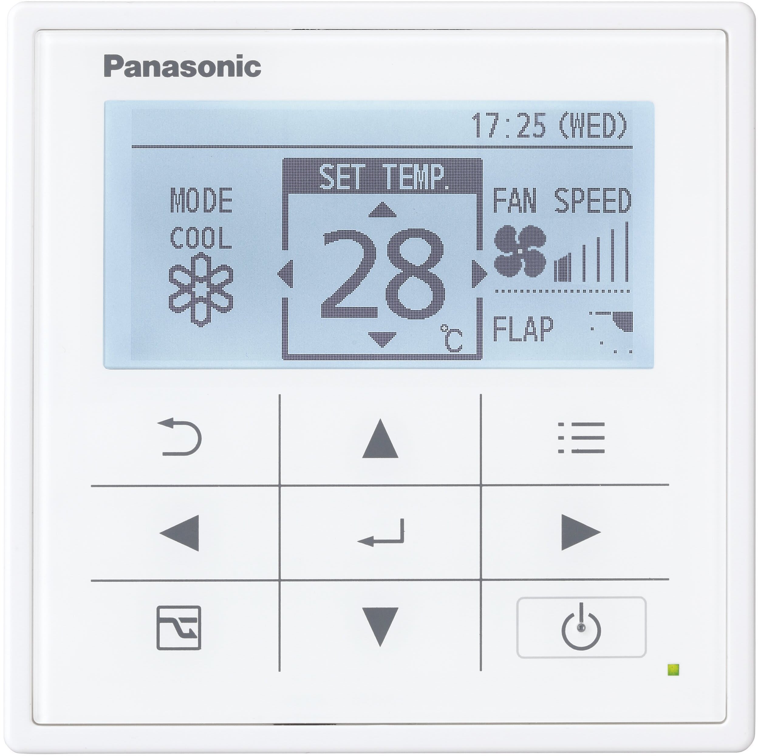 Panasonic przewodowe panel sterujące CZ-RTC5B do sterowania PACi i VRF z wyświetlaczem zużycia energii i z funkcją Data Navi