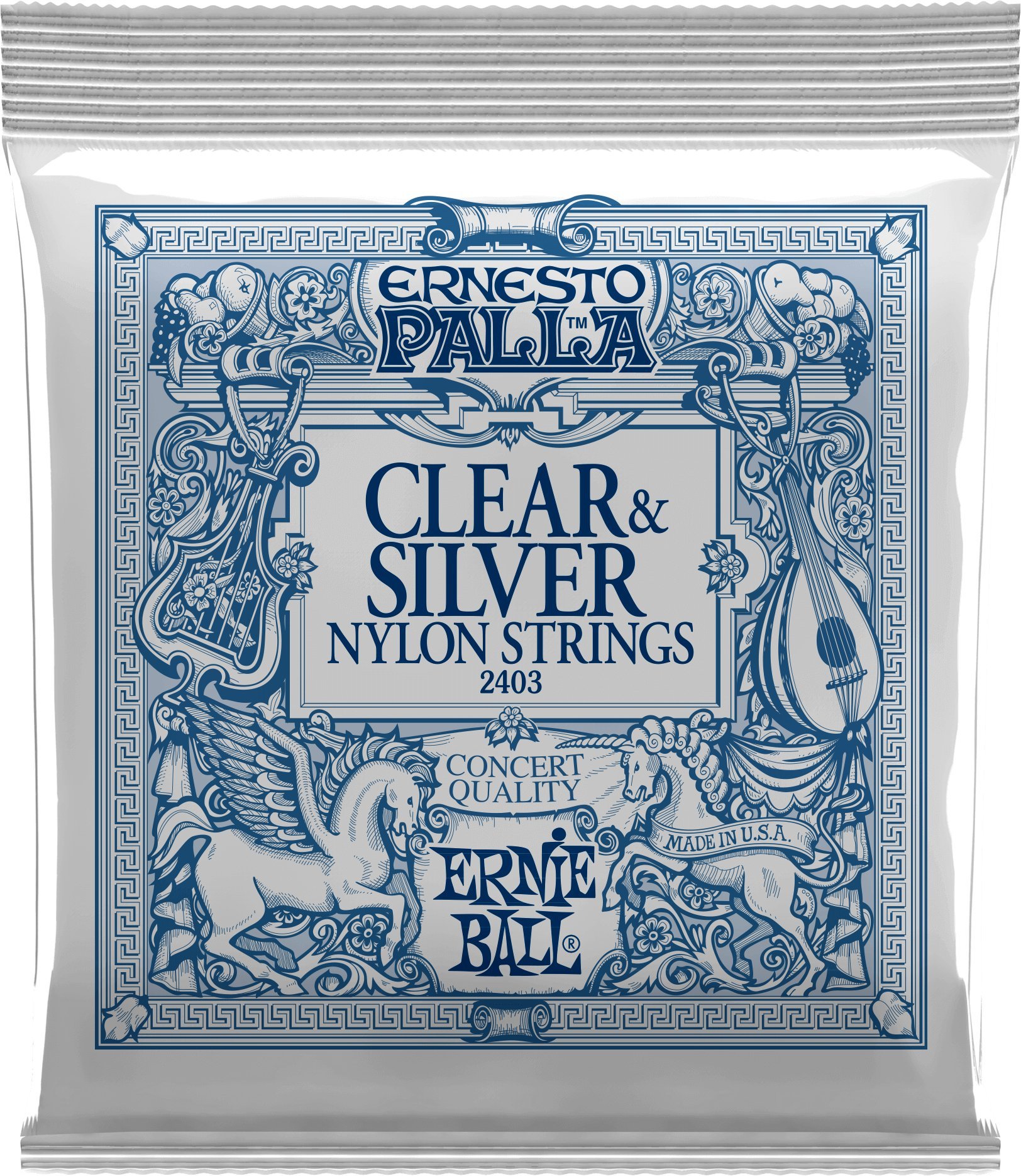 ERNIE BALL 2403 Clear & Silver Nylon strenge
