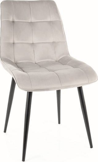 Signal Krzesło CHIC VELVET jasny szary SIGNAL