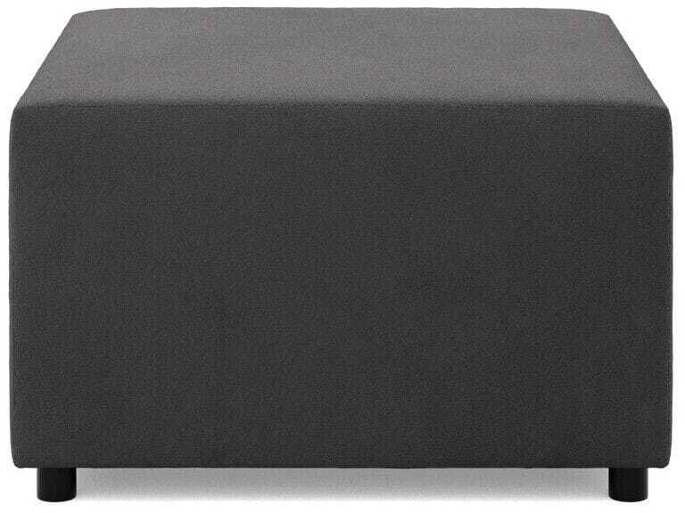 Pufa do salonu, podnóżek, BLOM, Mikrofaza, 71x71x40 cm, szary