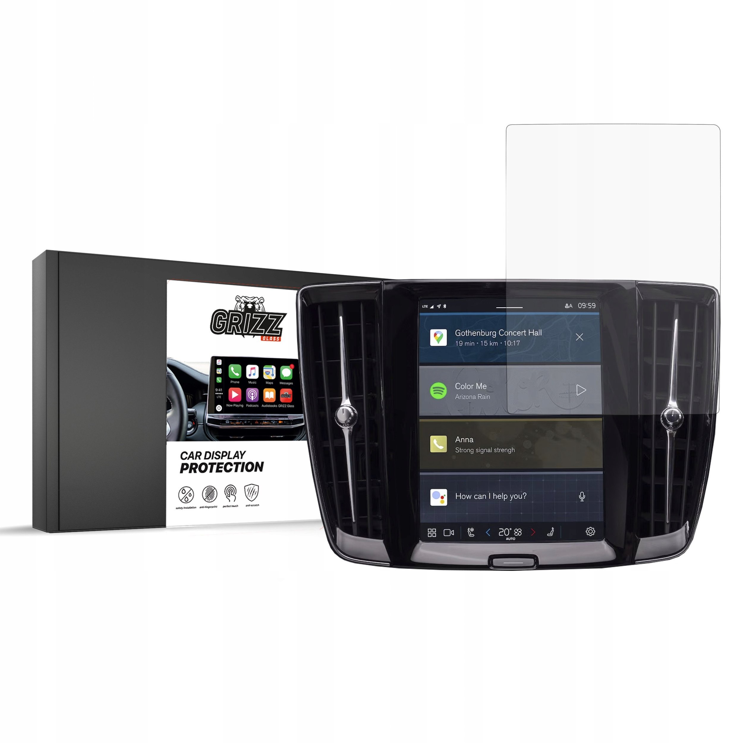 Folia matowa GrizzGlass CarDisplay Protection do Volvo XC60 Recharge 2020-2025