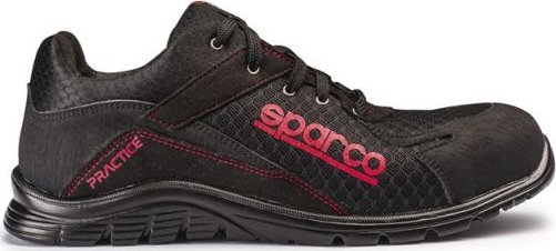 Lotto SPARCO PRACTICE S1P SRC - Półbut, kompozytowy podnoskek, podeszwa antyprzebicowa oraz antypoślizgowa - czarno-czerwony 41