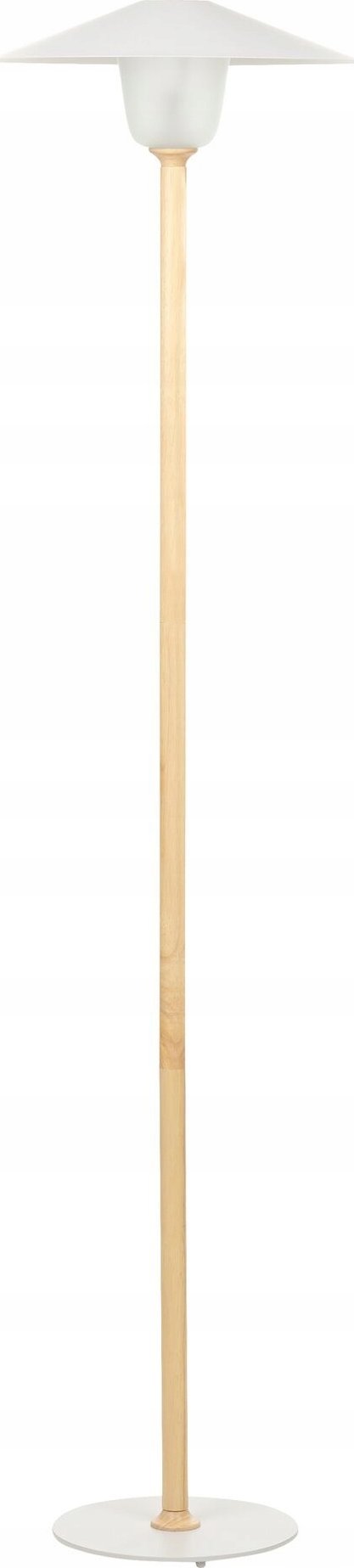 Lampa podłogowa Beliani Lampa podłogowa drewniana biała MOPPY