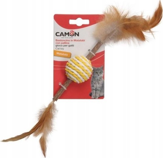 Camon Camon Cat Toy Matatabi z kulą i piórkami