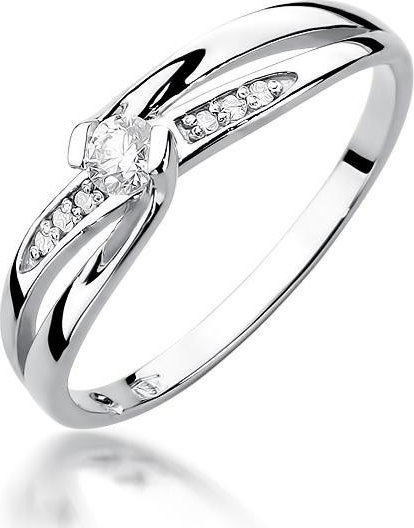 Best Diamonds złoty pierścionek z brylantem 0.13ct 24