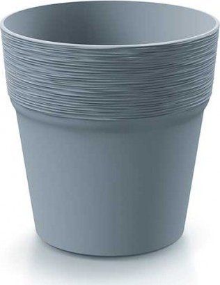 Prosperplast Doniczka okragła plastikowa jasno-szara 12 cm Furu