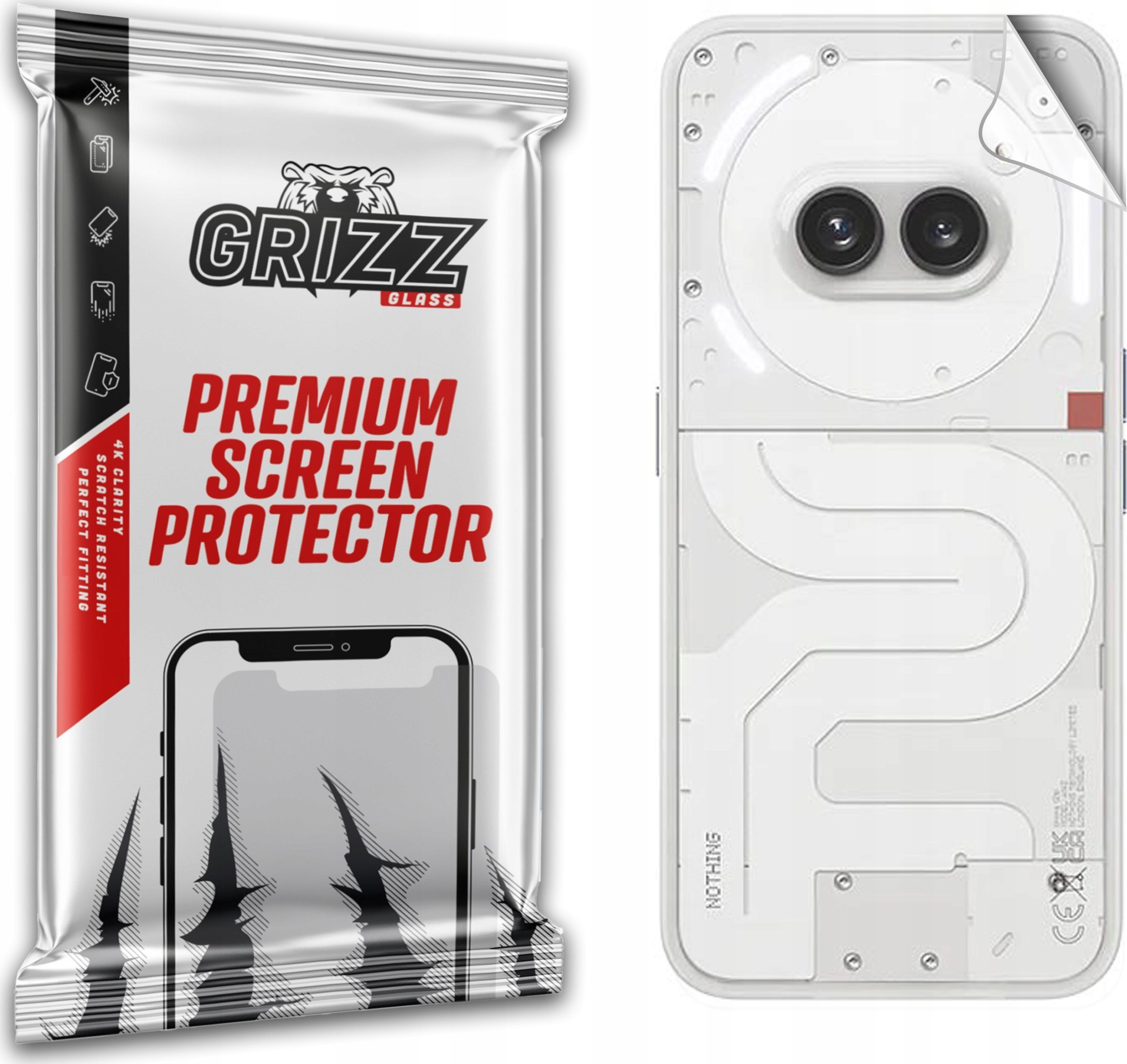 GrizzGlass Folia na tył GrizzGlass UltraSkin do Nothing Phone 2a