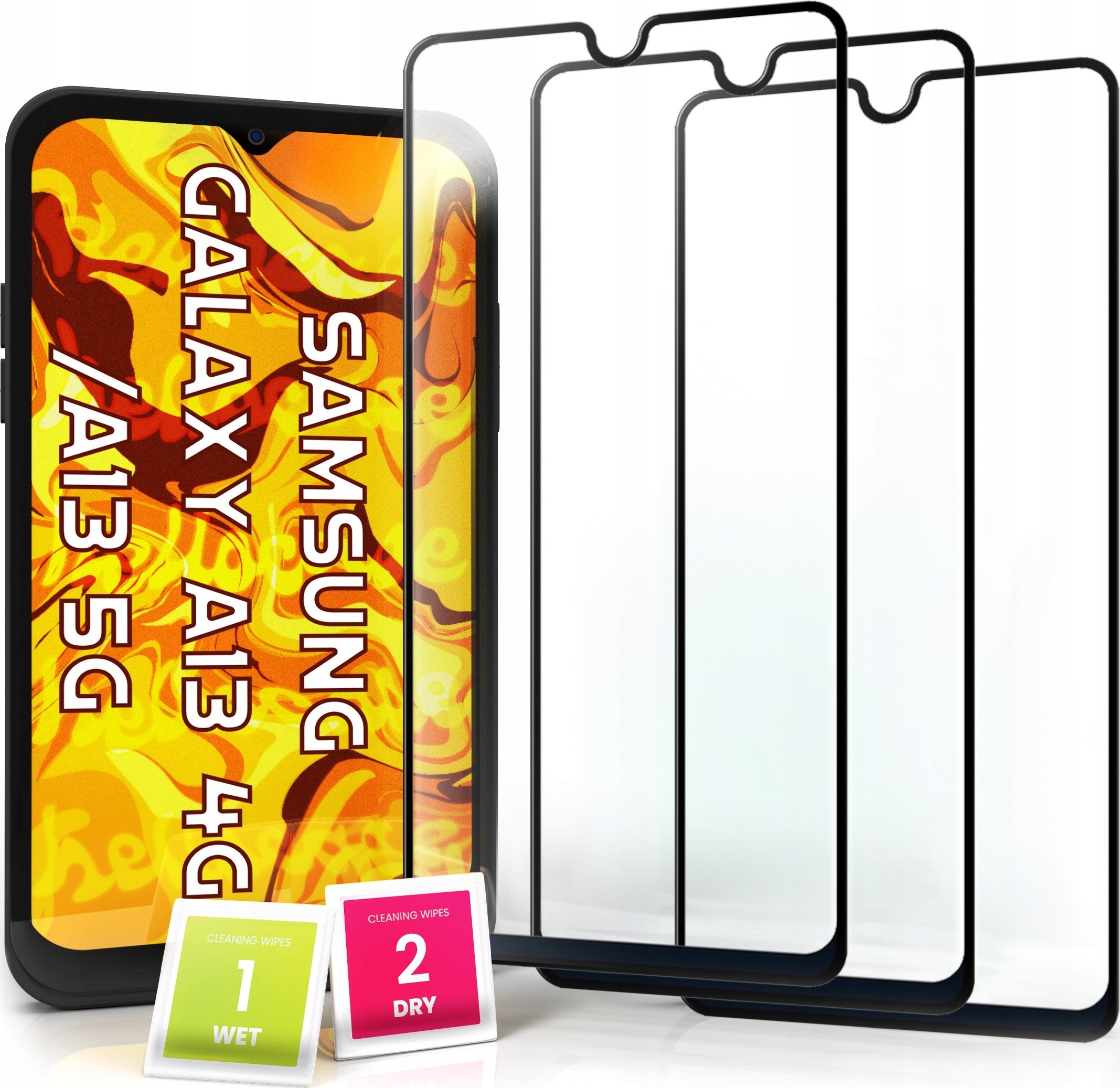 Hello Case 3-pak SZKŁO HARTOWANE DO Samsung Galaxy A13 5G na cały ekran 9H ochronne 5D