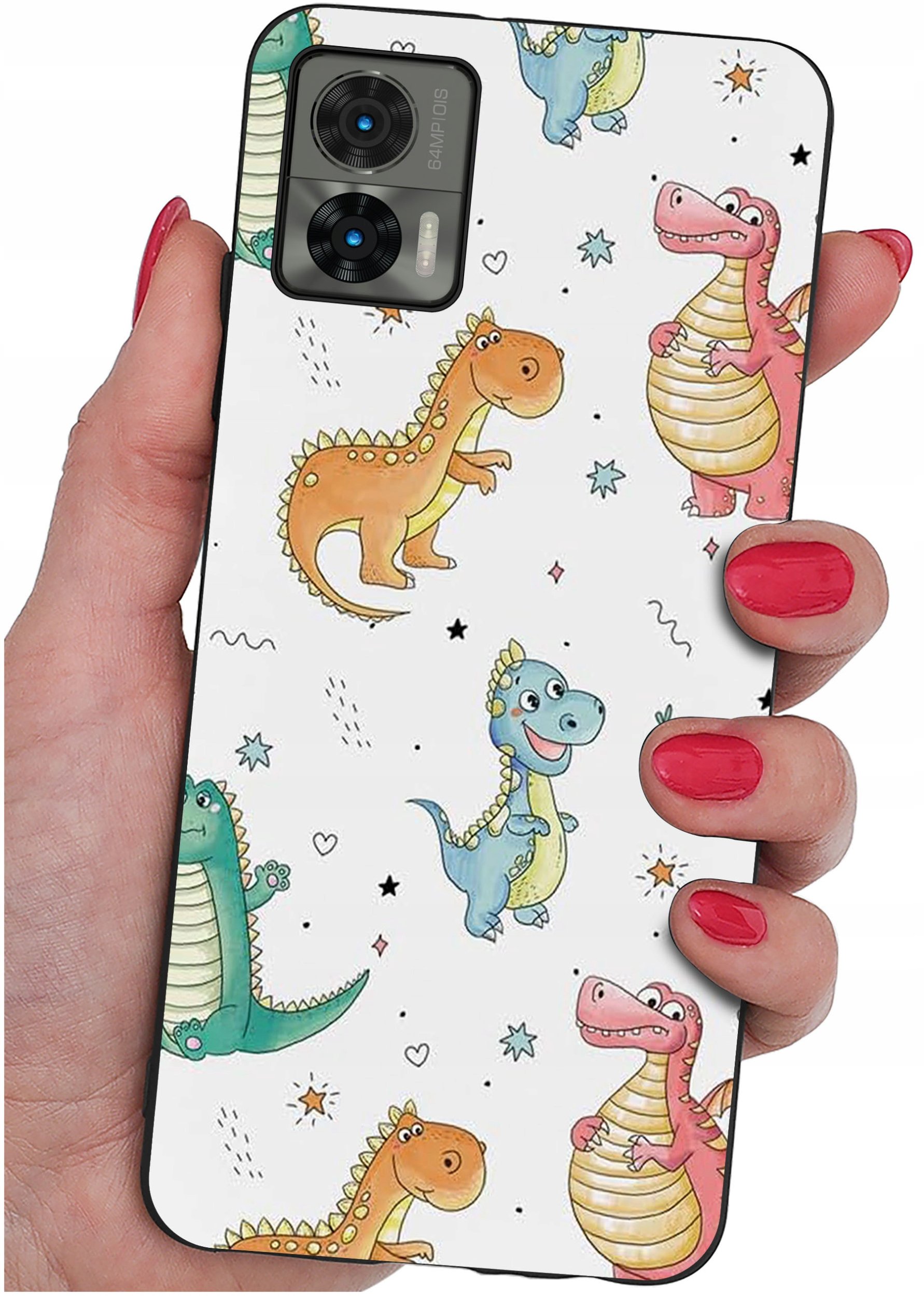 Etui do Motorola Moto Edge 30 Neo WZORY |SILIKONOWE MATT CASE + SZKŁO 9H