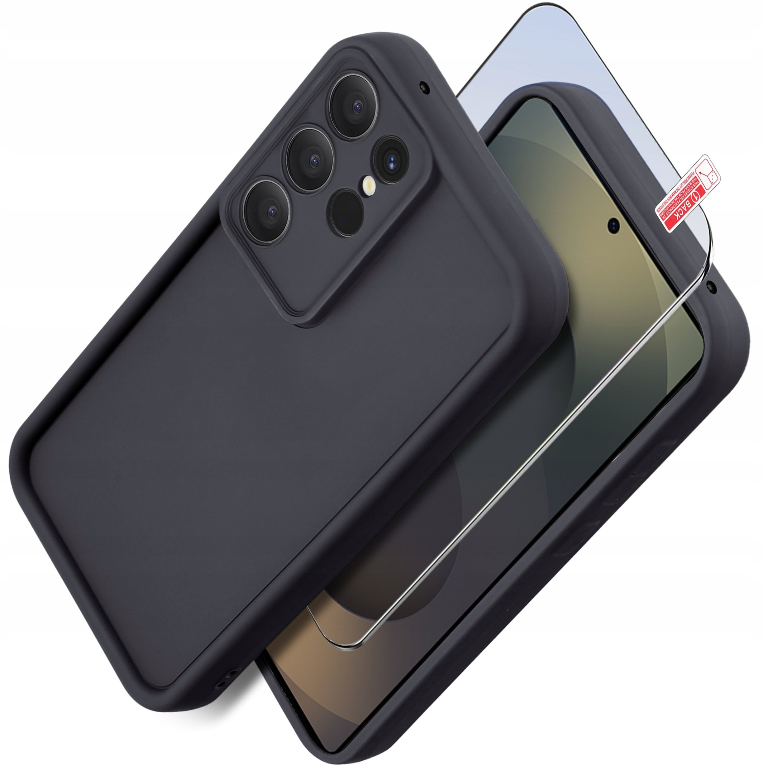 Etui do Samsung S25 Ultra silikonowe MATOWE + Szkło ochronne na ekran 9H