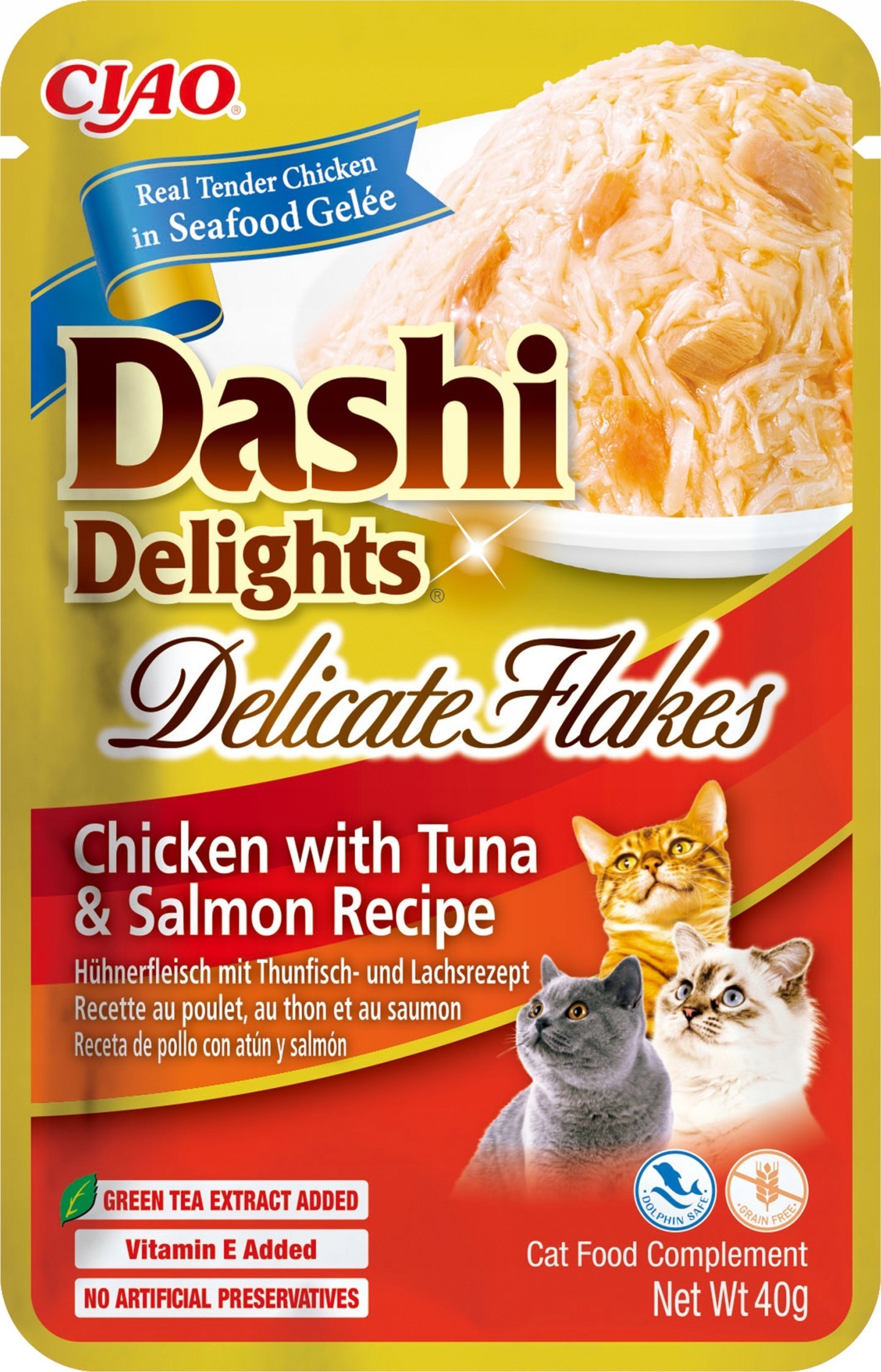 INABA CAT DASHI DELIGHTS FLAKES CHICK.TUN&SALM 40g