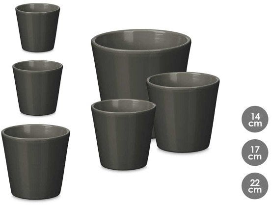 Zestaw stożkowych doniczek Ø 14, 17, 22 cm