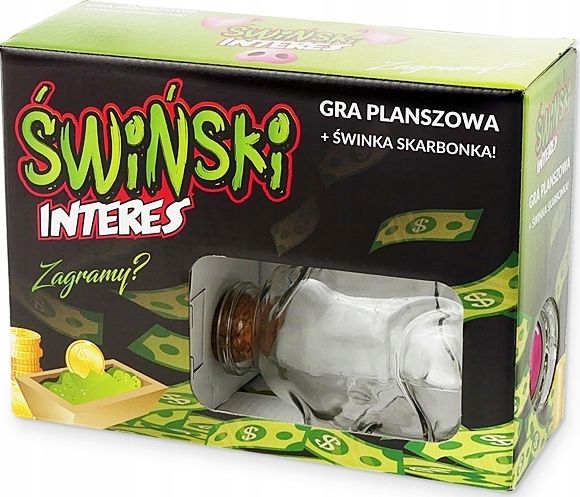 BGtech Gra planszowa Świński Interes + świnka skarbonka
