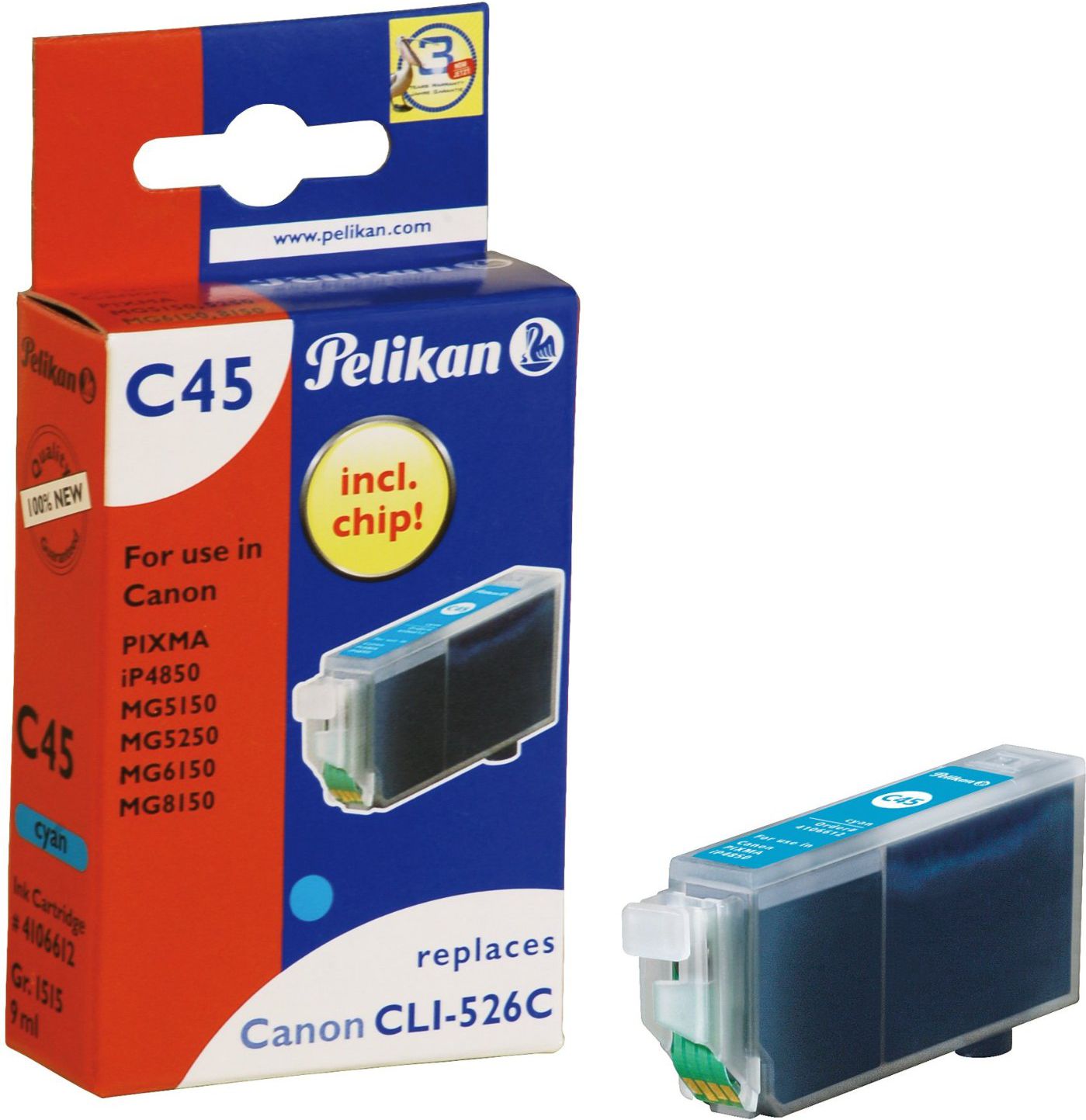 Tusz Pelikan Tusz C45 CY 9ml (4106612)