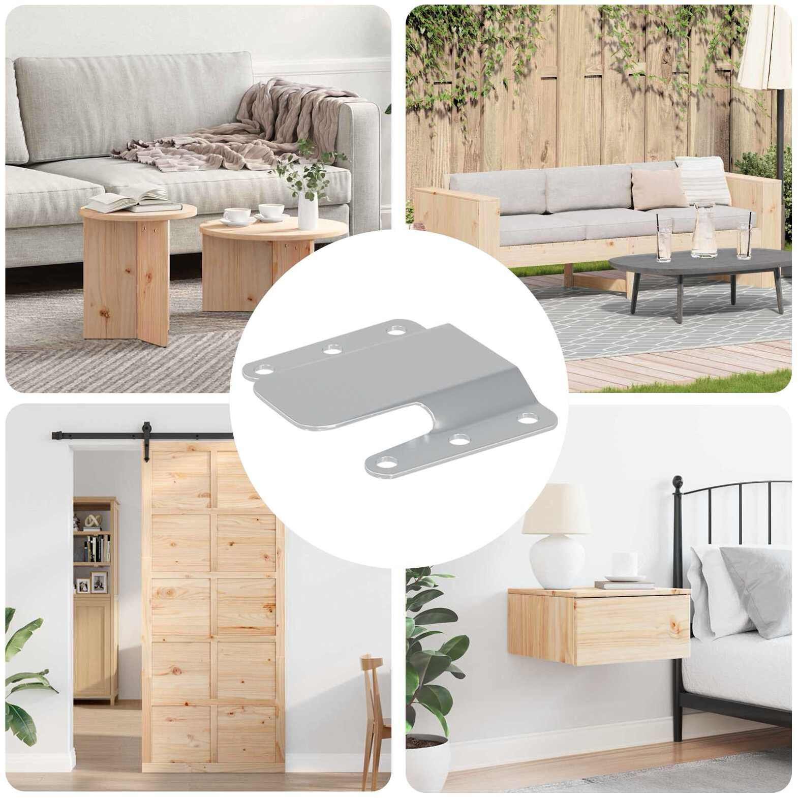 vidaXL Uchwyt montażowy natynkowy 419 pcs srebrny 75 x 66 mm Stal