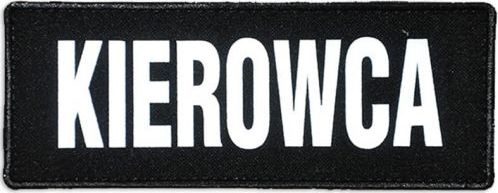 Polska Firma Emblemat KIEROWCA odblaskowy na rzepie 13 x 5 cm