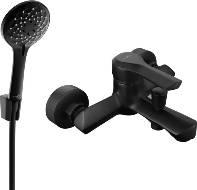 Bateria wannowa Mexen Mexen Sabre R74 bateria wannowa z zestawem prysznicowym, czarna - 7213R74-70