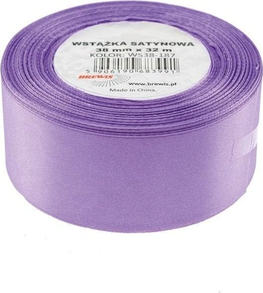 Wstążka satynowa jasna fioletowa 38mmx32m