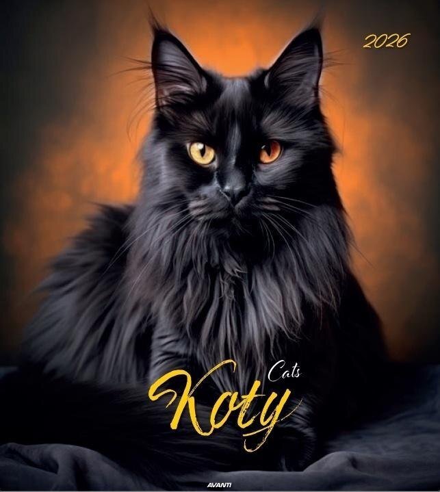 Kalendarz 2026 ścienny 32x32cm Koty