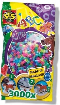 SES Koraliki do prasowanek - neonowy MIX kol. z brok. - 192376