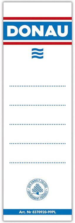 Donau Etykiety wsuwane do segregatora 48x153mm (8370920-09PL)