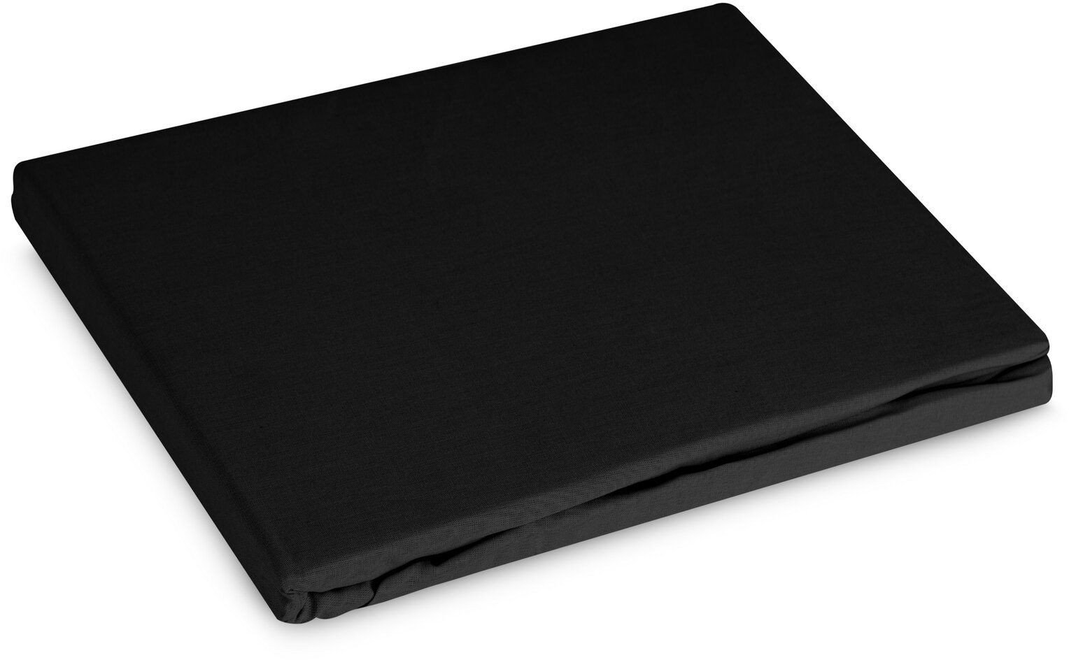 Prześcieradło z gumką Basic 160x200 +30 cm bawełna czarne