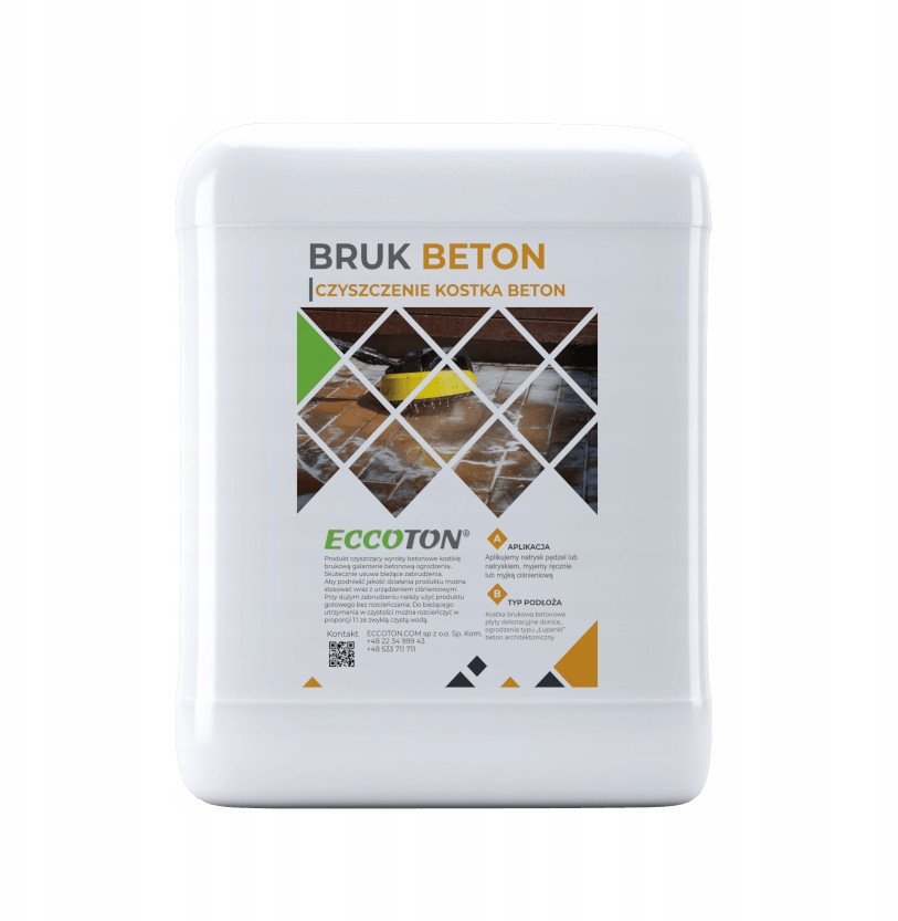 Mycie Czyszczenie Bruku Betonu Ogrodzenia ECCOTON Bruk Beton Plus 1L